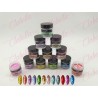 Acrílico JR metálico (Glitter fino, crispy con decoración) para uñas 12 piezas de 10gr-1/4oz por paquete 11A-210-12 (Pb)