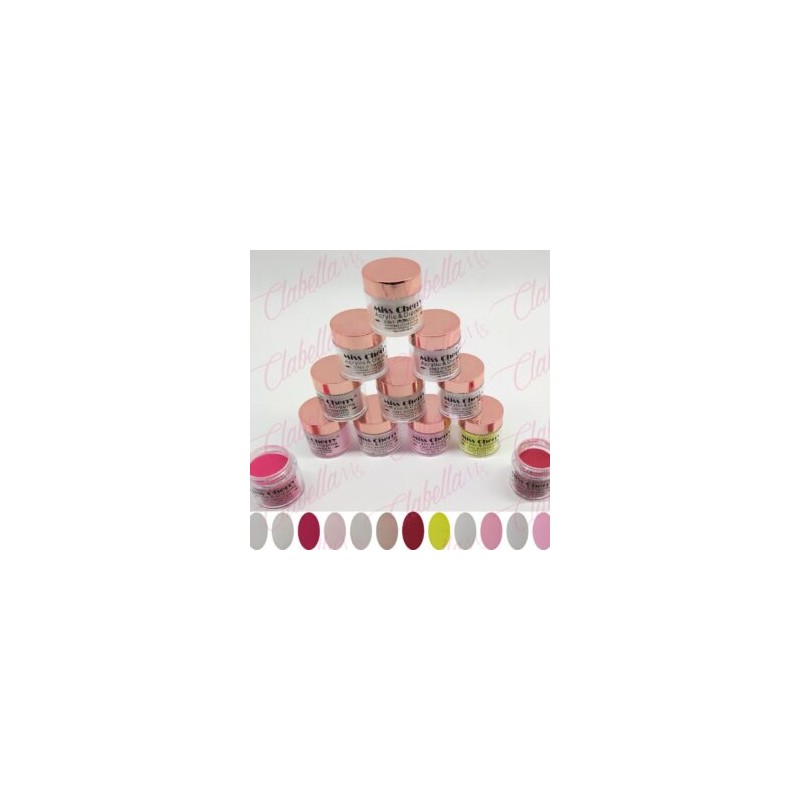 Acrílico Miss Cherry para uñas 12 piezas de 10gr-1/4oz por paquete. 58MC-016 (PB)
