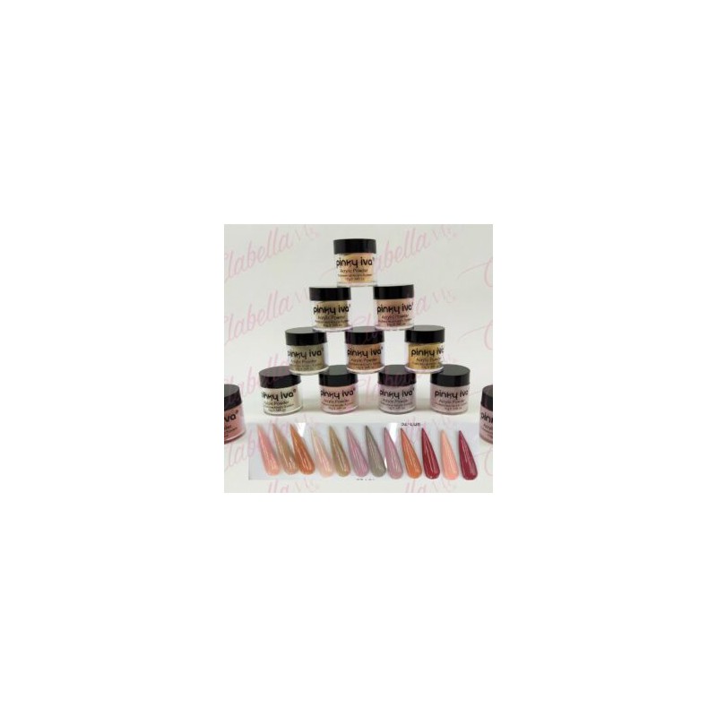 Acrílico Pinky iva colores nude para uñas 12 piezas de 10gr-1/4oz por paquete. SZ-LQ4