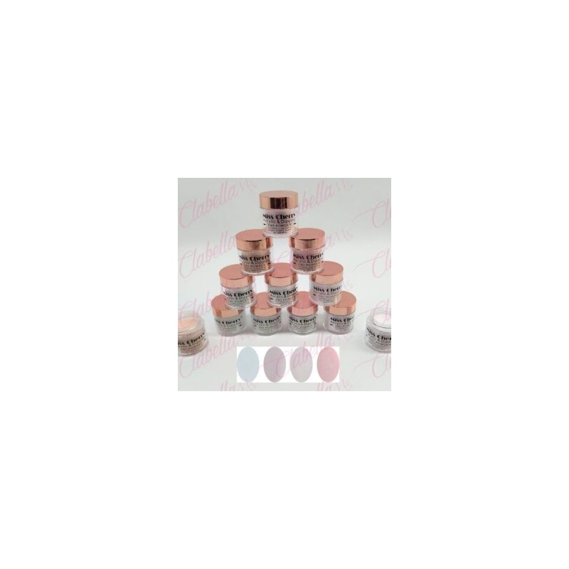 Acrílico Miss Cherry para uñas 12 piezas de 10gr-1/4oz por paquete. 58MC-010