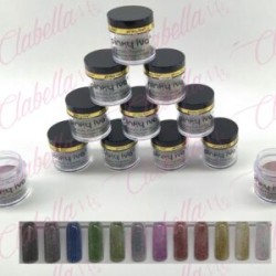 Acrílico Pinky iva con glitter para uñas 12 piezas de 10gr-1/4oz por paquete. SZ-LQ92 (PB)