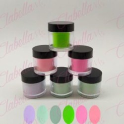 Acrílico Yuan Quan 3 in 1 gama B  para efecto francés o degradado, decoraciones 3D y extensión de la uña 6 piezas de 10gr-1/4oz 