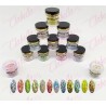 Acrílico Pinky iva con glitter gama G  para uñas 12 piezas de 10gr-1/4oz. SZ-LQ90 por paquete (Pb)