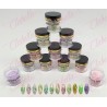 Acrílico Pinky iva con glitter gama J para uñas 12 piezas de 10gr-1/4oz por paquete. SZ-LQ90 (Pb)