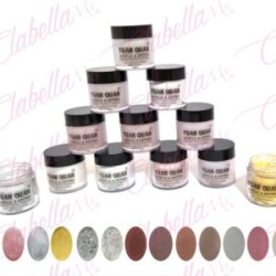 Acrílico Yuan Quan gama E  para uñas 12 piezas de 10gr-1/4oz por paquete A-L35 GAMA E  (Pb)