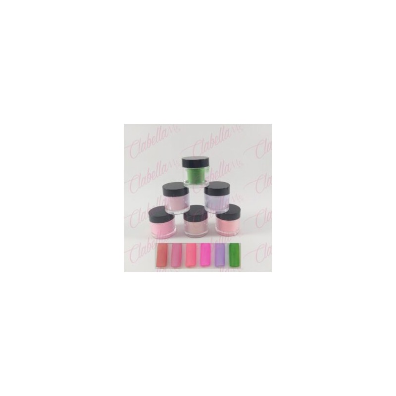 Acrílico Yuan Quan gama E para uñas 6 piezas de 10 gr-1/4 oz- por paquete. A-L35