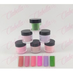 Acrílico Yuan Quan gama E para uñas 6 piezas de 10 gr-1/4 oz- por paquete. A-L35