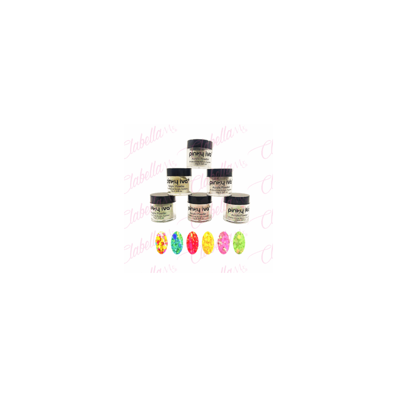 Acrílico Pinky iva para uñas 6 piezas de 10gr- 1/4oz por paquete SZ-LQ7