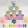 Acrílico Yuan Quan Glow Luminous brilla en la oscuridad gama B  para uñas 12 piezas de 10gr-1/4oz por paquete. AL-34 /Y1-YG1