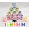 Acrílico Yuan Quan Glow Luminous brilla en la oscuridad gama B  para uñas 12 piezas de 10gr-1/4oz por paquete. AL-34 /Y1-YG1