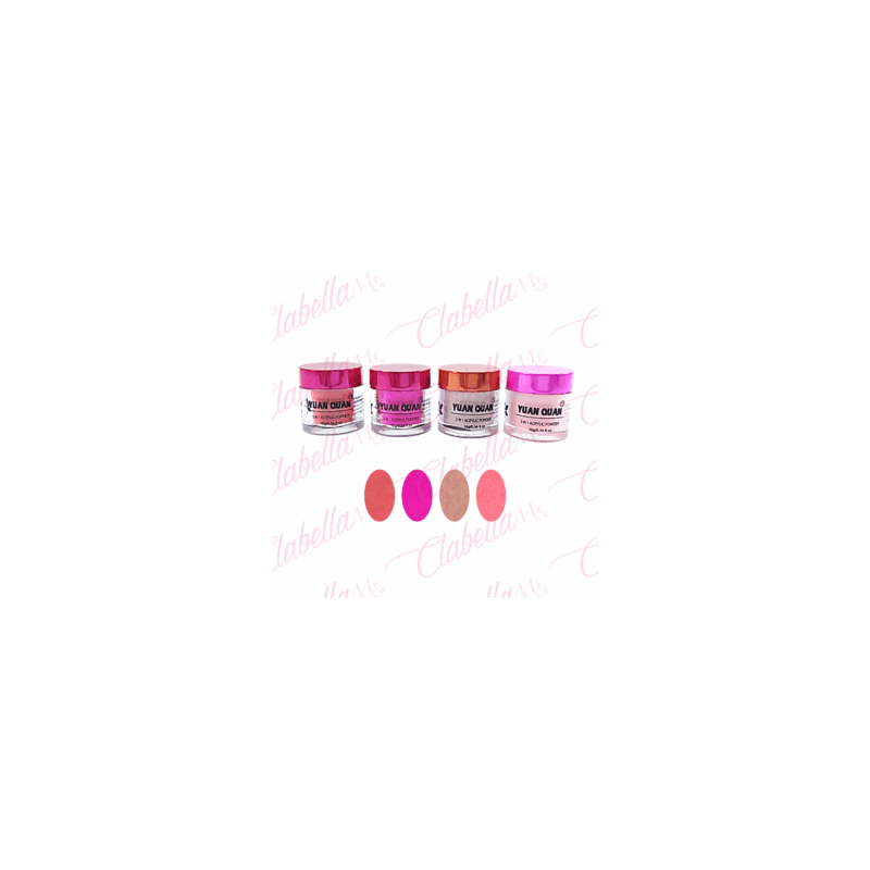 Acrílico Yuan Quan para uñas 4 piezas de 10gr-1/4oz por paquete