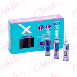 Ampolletas Semilla de Lino XIOMARA sin enjuague, para cabello maltratado, teñido y decolorado, reestructura y protege la fibra c