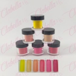 Acrílico Yuan Quan gama F para uñas 6 piezas de 10 gr-1/4 oz- por paquete. A-L35