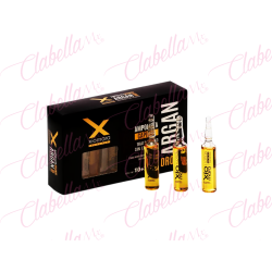 Ampolletas XIOMARA Capilares Argán, Tratamiento sin enjuague, efecto reconstructor y reparador para cabello dañado, estuche con 