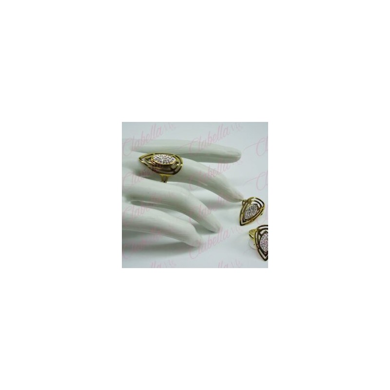 Anillo con brillos talla #17 por pieza
