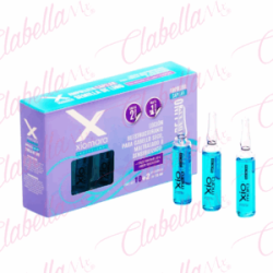 Ampolletas Semilla de Lino XIOMARA, para cabello maltratado, teñido y decolorado, reestructura y protege la fibra capilar sellan