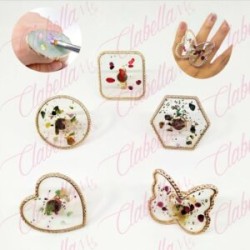 Base multiusos-paleta para maquillaje o pintura en forma de anillo ajustable para pegamento, combinar colores al decorar uñas u 