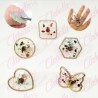 Base multiusos-paleta para maquillaje o pintura en forma de anillo ajustable para pegamento, combinar colores al decorar uñas u 