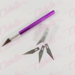 Bisturí – cuchillo – preciso de precisión multiusos con 6 o 3 navajas surtido intercambiables para cortar rebabas de acrílico, d