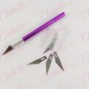 Bisturí – cuchillo – preciso de precisión multiusos con 6 o 3 navajas surtido intercambiables para cortar rebabas de acrílico, d