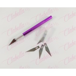 Bisturí – cuchillo – preciso de precisión multiusos con 6 o 3 navajas surtido intercambiables para cortar rebabas de acrílico, d