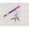 Bisturí – cuchillo – preciso de precisión multiusos con 6 o 3 navajas surtido intercambiables para cortar rebabas de acrílico, d
