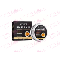Bálsamo SADOER para barba orgánico sin perfume, hidratante, esterilizador, brillante, previene las puntas abiertas y suaviza   2