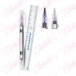 Bolígrafo rotulador de ceja para microblading punta de  0.5mm con 1 regla medidora  (puede venir por separado o 2 en 1 rotulador