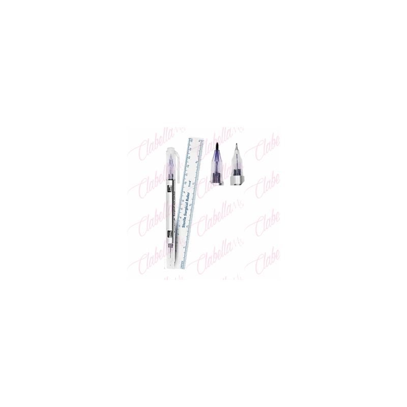 Bolígrafo rotulador de ceja para microblading punta de  0.5mm con 1 regla medidora  (puede venir por separado o 2 en 1 rotulador