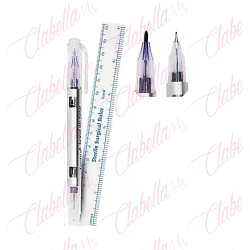 Bolígrafo rotulador de ceja para microblading punta de  0.5mm con 1 regla medidora  (puede venir por separado o 2 en 1 rotulador