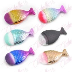 Brocha – Bledo en forma de pescado multiusos para aplicar maquillaje, quitar residuos en uña  aprox de 11cm por pieza, surtido