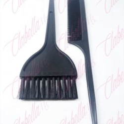 Brocha para tinte de cabello y peine 2 piezas por paquete