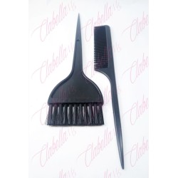 Brocha para tinte de cabello y peine 2 piezas por paquete