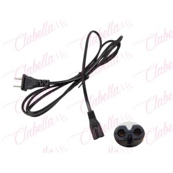Cable de alimentación conector tipo 8 multiusos aprox de 1.78mts para lámpara uv/led por pieza