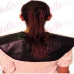 Capa – Cubridor protector negra con peso al frente  para estilistas por pieza.  CAP (PB)