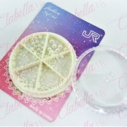 Carrusel JR PERLA para uñas, en estuche de 6x6cm aprox con 180 piezas (PB)