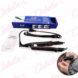 Cautin para extension de cabello y aplicación de queratina, Laminas de ceramica-aluminio, Boton deslizable On-Off, Calefactor PT