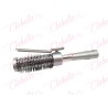 Cepillo 2 in 1 con cerdas de plástico base de metal y pinza para planchar u ondular el cabello recomendado para cabello delgado,