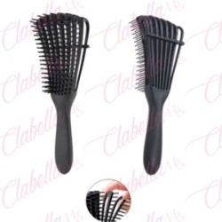 Cepillo desenredador cerdas de silicón flexible  para cabello delgado, corto, lacio o fragil aprox de 24cm por pieza, surtido