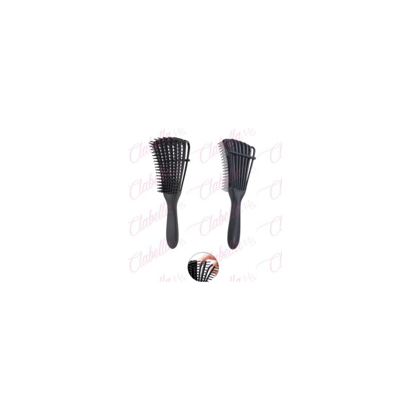 Cepillo desenredador cerdas de silicón flexible  para cabello delgado, corto, lacio o fragil aprox de 24cm por pieza, surtido