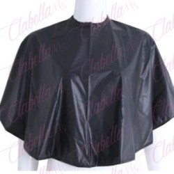 Capa – Cubridor  negra de maquillaje y tinte de  plástico para estilistas por pieza CAM
