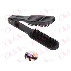 Cepillo doble cara ayuda alaciar el cabello aprox de 22x4cm por pieza, surtido (Se necesita plancha)