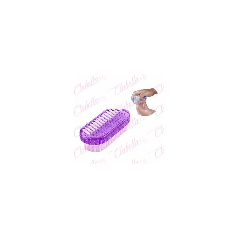 Cepillo doble limpiador para manicure en uñas aprox de 8.5×3.5cm por pieza, surtido