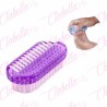 Cepillo doble limpiador para manicure en uñas aprox de 8.5×3.5cm por pieza, surtido