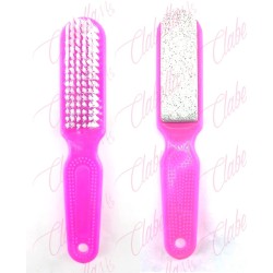 Cepillo duo con piedra pómez para pies pedicure aprox de 3.5x16cm por pieza,surtido