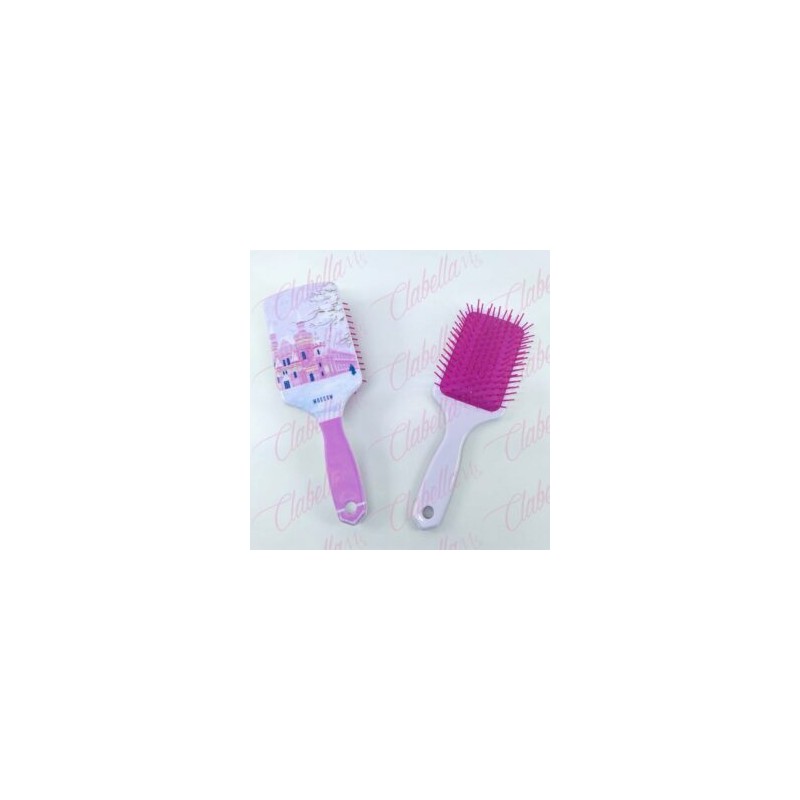 Cepillo grande decorado para cabello aprox de 14x8cm por pieza, surtido