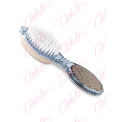 Cepillo para pies 4 en 1 con lima y piedra pomez aprox de 4.5x17cm por pieza, surtido
