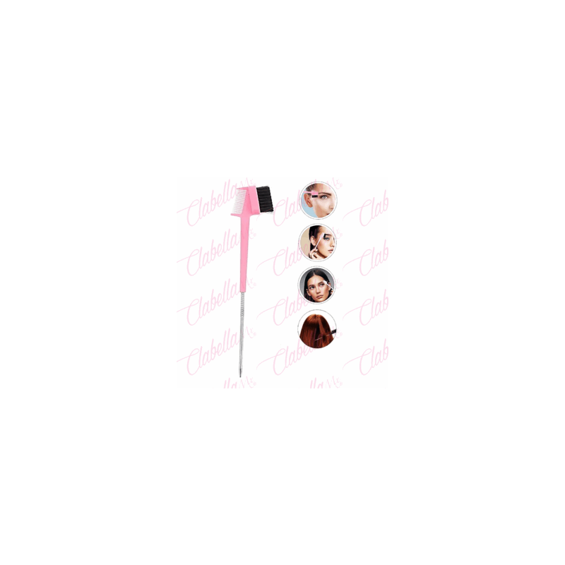CEPILLO peine con PUNTA de METAL aguja multiusos para cabello, cejas, pestañas aprox 4x21cm por pieza, surtido