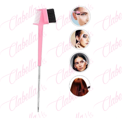 CEPILLO peine con PUNTA de METAL aguja multiusos para cabello, cejas, pestañas aprox 4x21cm por pieza, surtido
