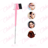 CEPILLO peine con PUNTA de METAL aguja multiusos para cabello, cejas, pestañas aprox 4x21cm por pieza, surtido